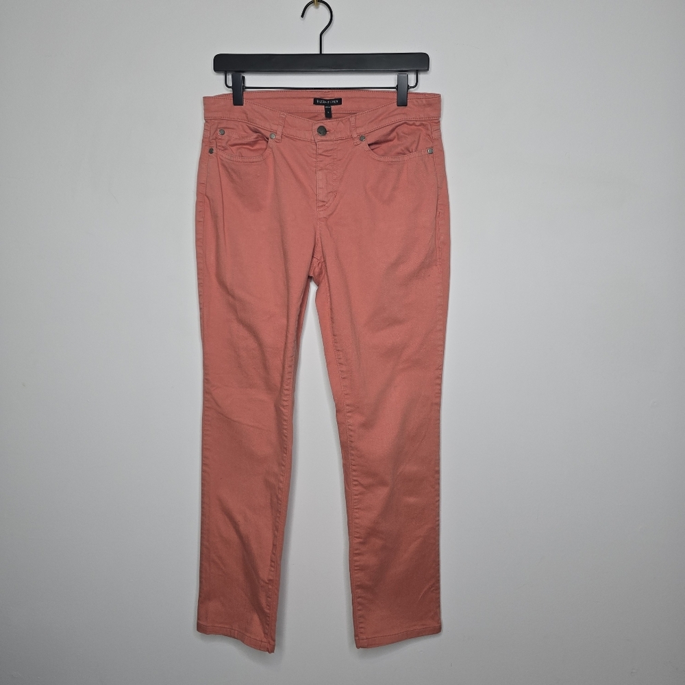 Eileen Fisher Organic Cotton Denim Straight Ankle Jean Size 6